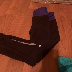 lululemon athletica  Black and Blue Leggings